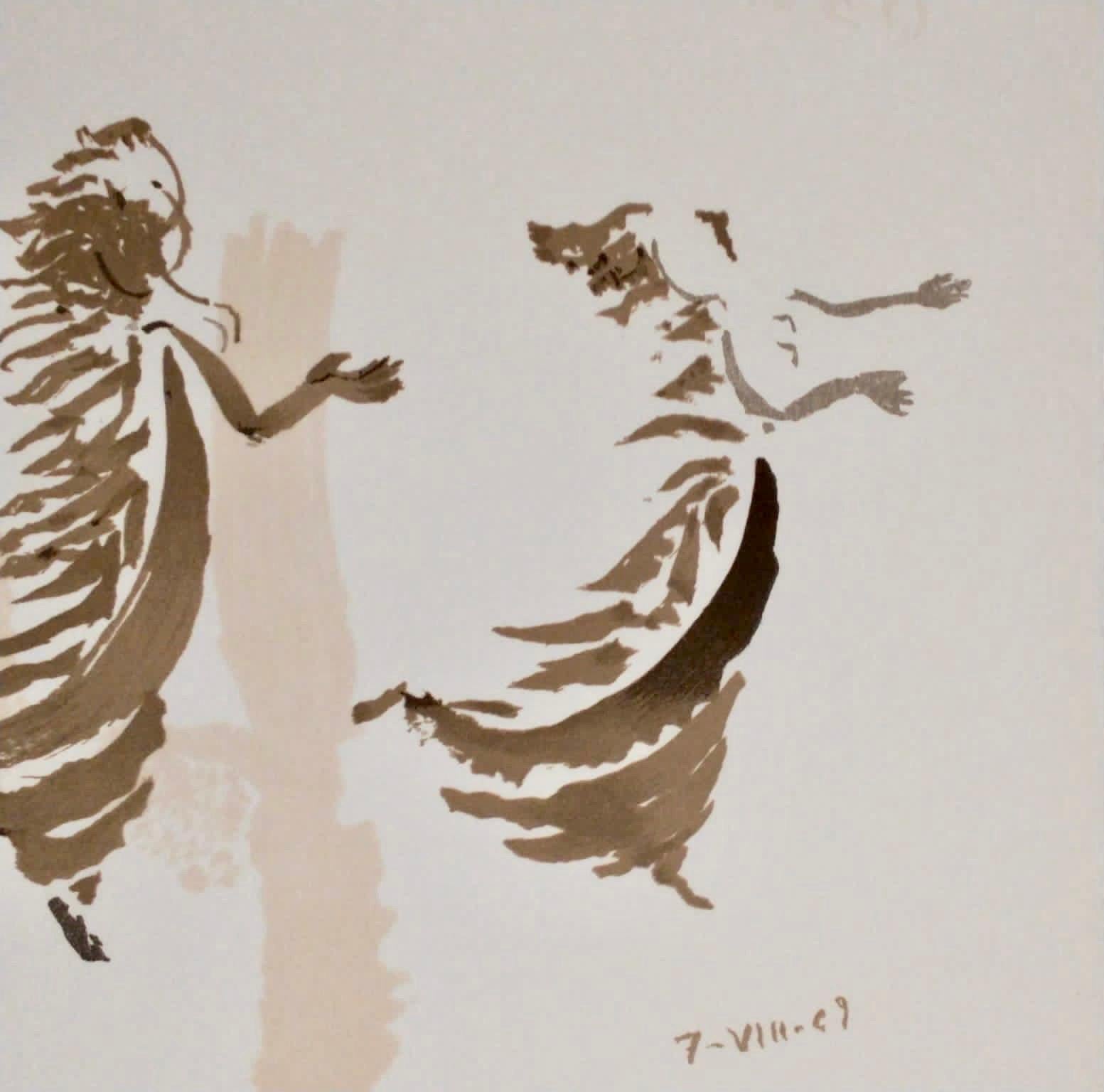 Apeles Fenosa, sculpteur espagnol Mourlot, lithographie - Figures expressionnistes abstraites - Expressionniste Print par Apelles Fenosa