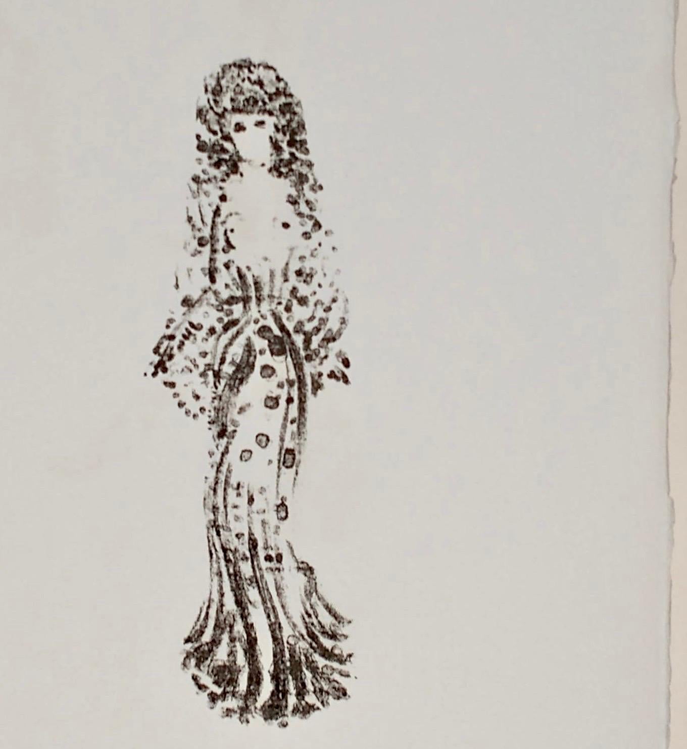 Apeles Fenosa, sculpteur espagnol Mourlot, lithographie - Figures expressionnistes abstraites - Expressionniste Print par Apelles Fenosa