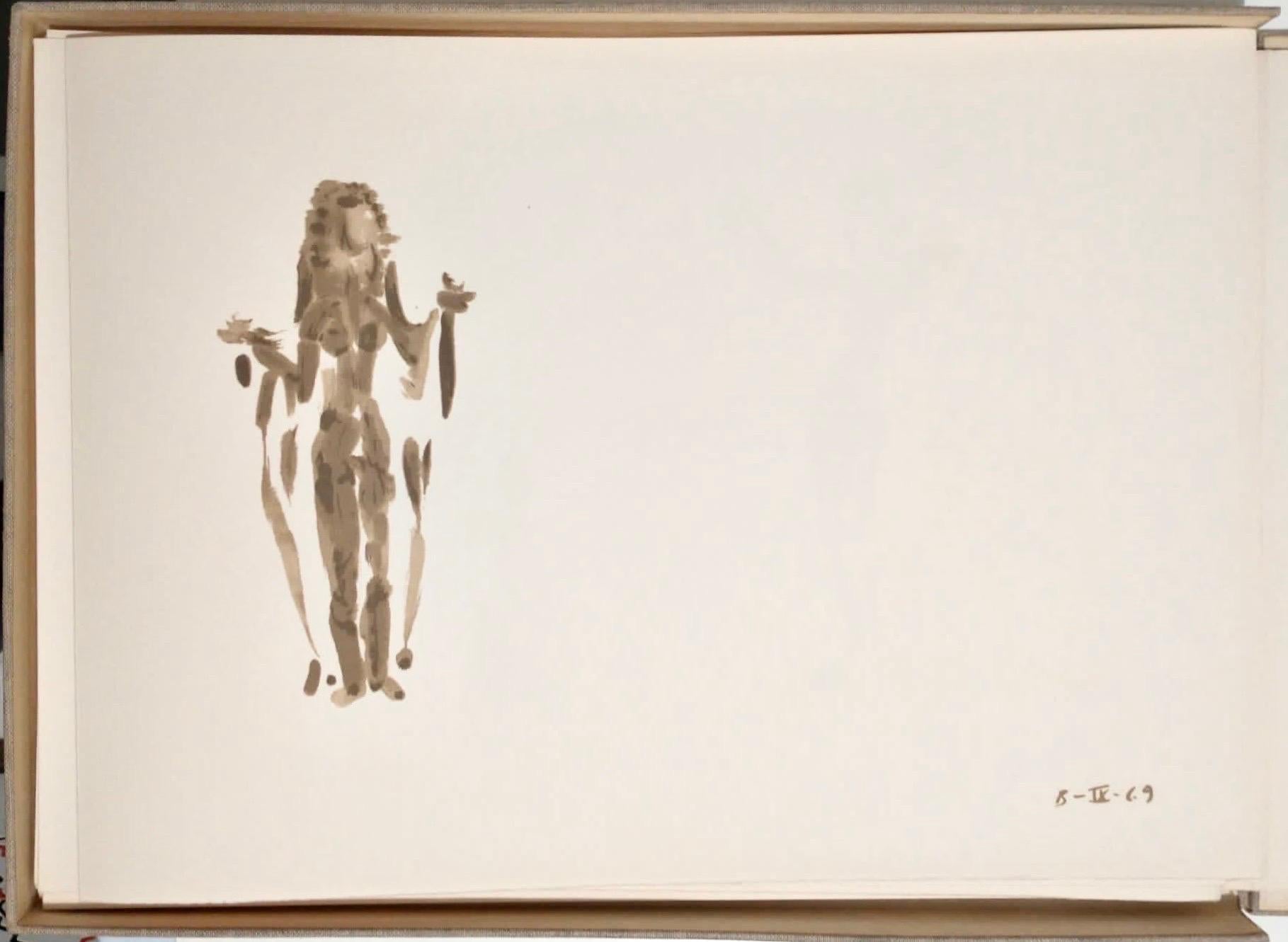 Apeles Fenosa, sculpteur espagnol Mourlot, lithographie - Figures expressionnistes abstraites - Expressionniste Print par Apelles Fenosa