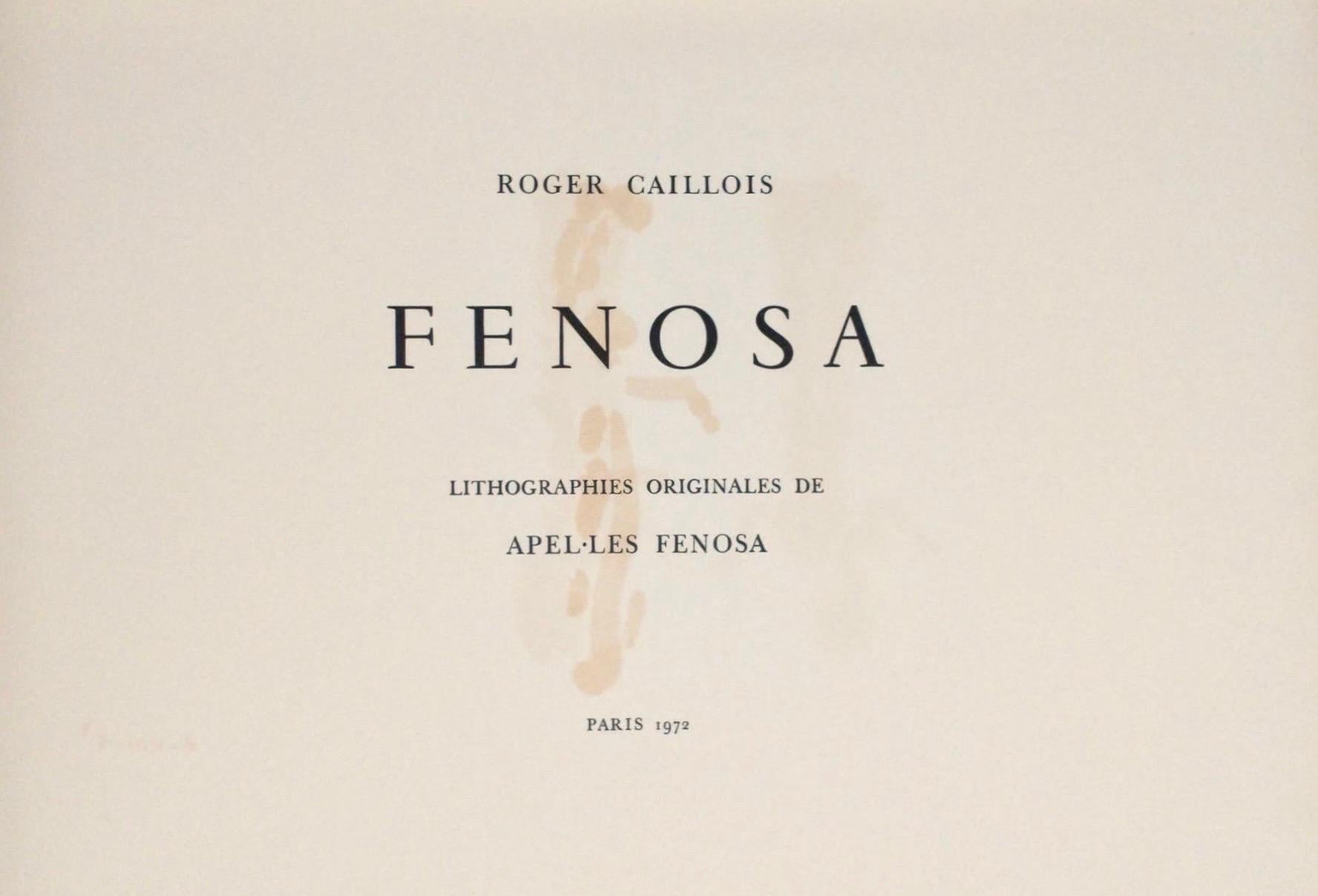 Apeles Fenosa, sculpteur espagnol Mourlot, lithographie - Figures expressionnistes abstraites - Beige Figurative Print par Apelles Fenosa