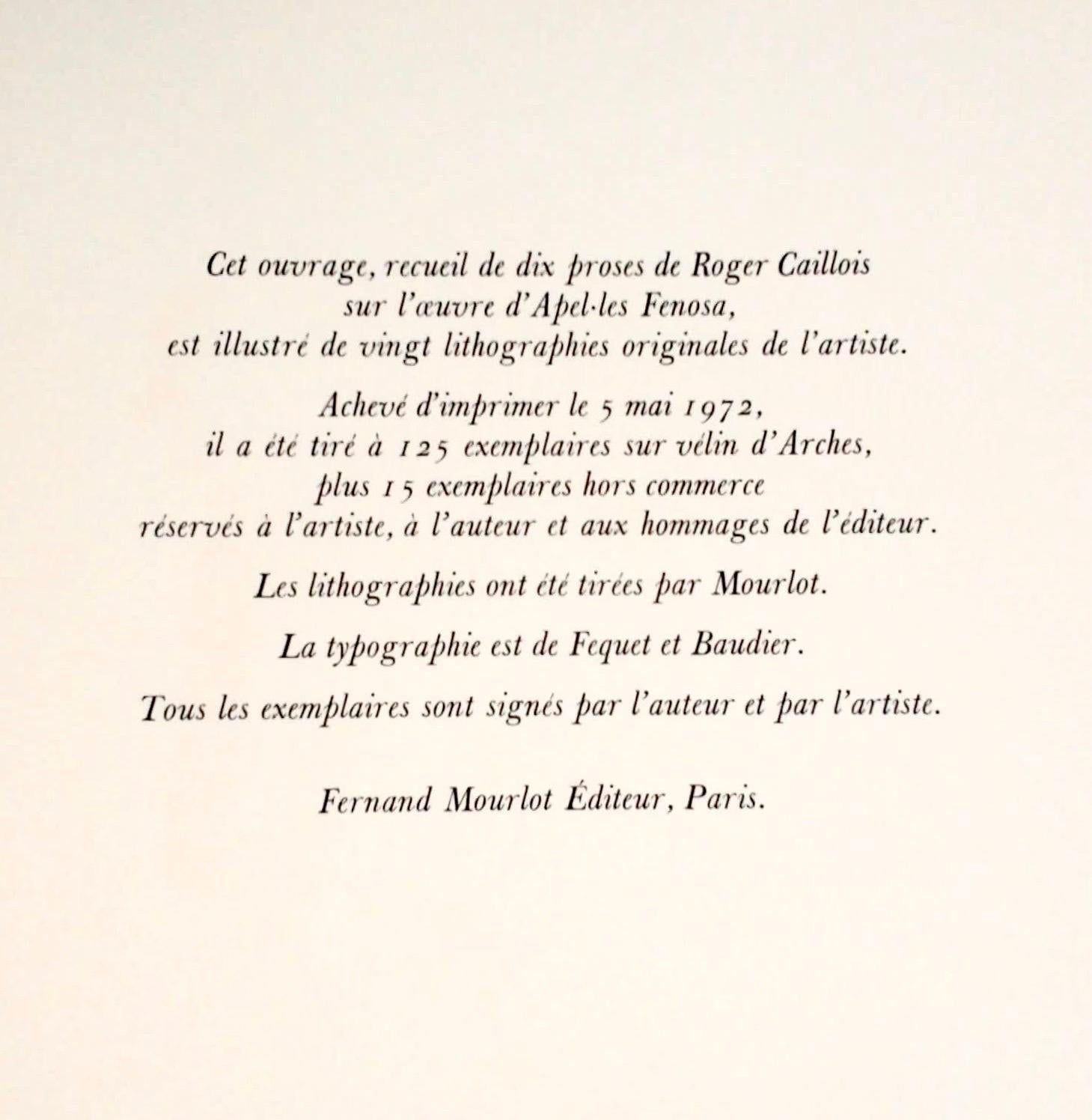 Questa è un'edizione limitata e firmata a mano (edizione di 125 esemplari).  litografie in folio o a pagina intera, alcune con una poesia sul retro. I singoli fogli non sono firmati o numerati. Questo annuncio riguarda solo il foglio unico, non il