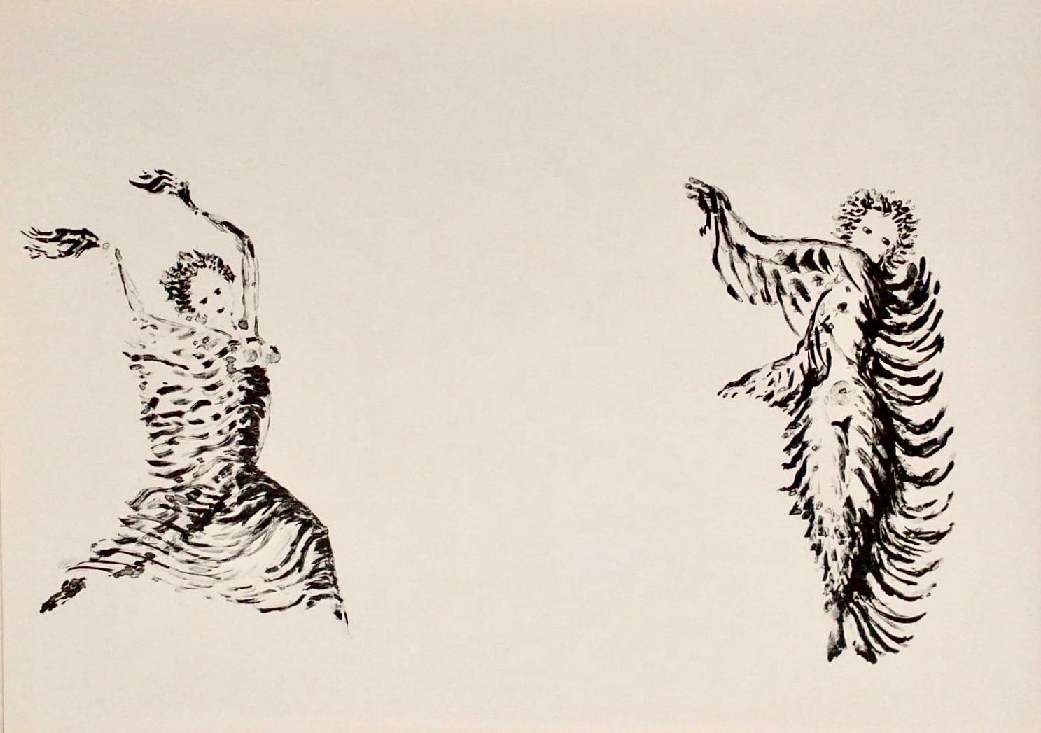 Apeles Fenosa Spanischer Bildhauer Mourlot Lithographie Abstrakt-expressionistische Figuren des Apeles Fenosa im Angebot 1