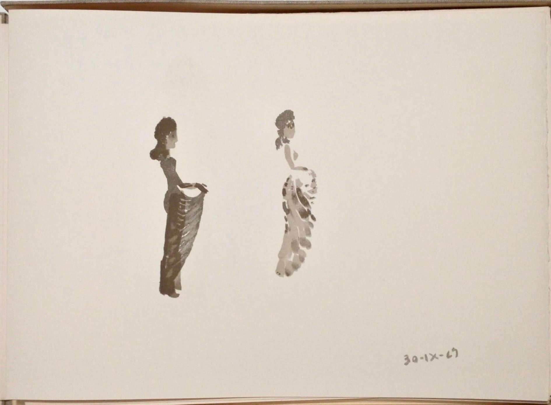 Apeles Fenosa Spanischer Bildhauer Mourlot Lithographie Abstrakt-expressionistische Figuren des Apeles Fenosa im Angebot 1