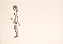 Apeles Fenosa - Figurine expressionniste abstraite du sculpteur espagnol Mourlot - Lithographie