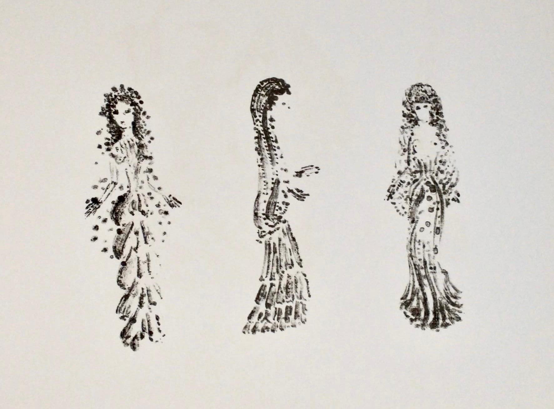 Figurative Print Apelles Fenosa - Apeles Fenosa - Figurine expressionniste abstraite du sculpteur espagnol Mourlot - Lithographie