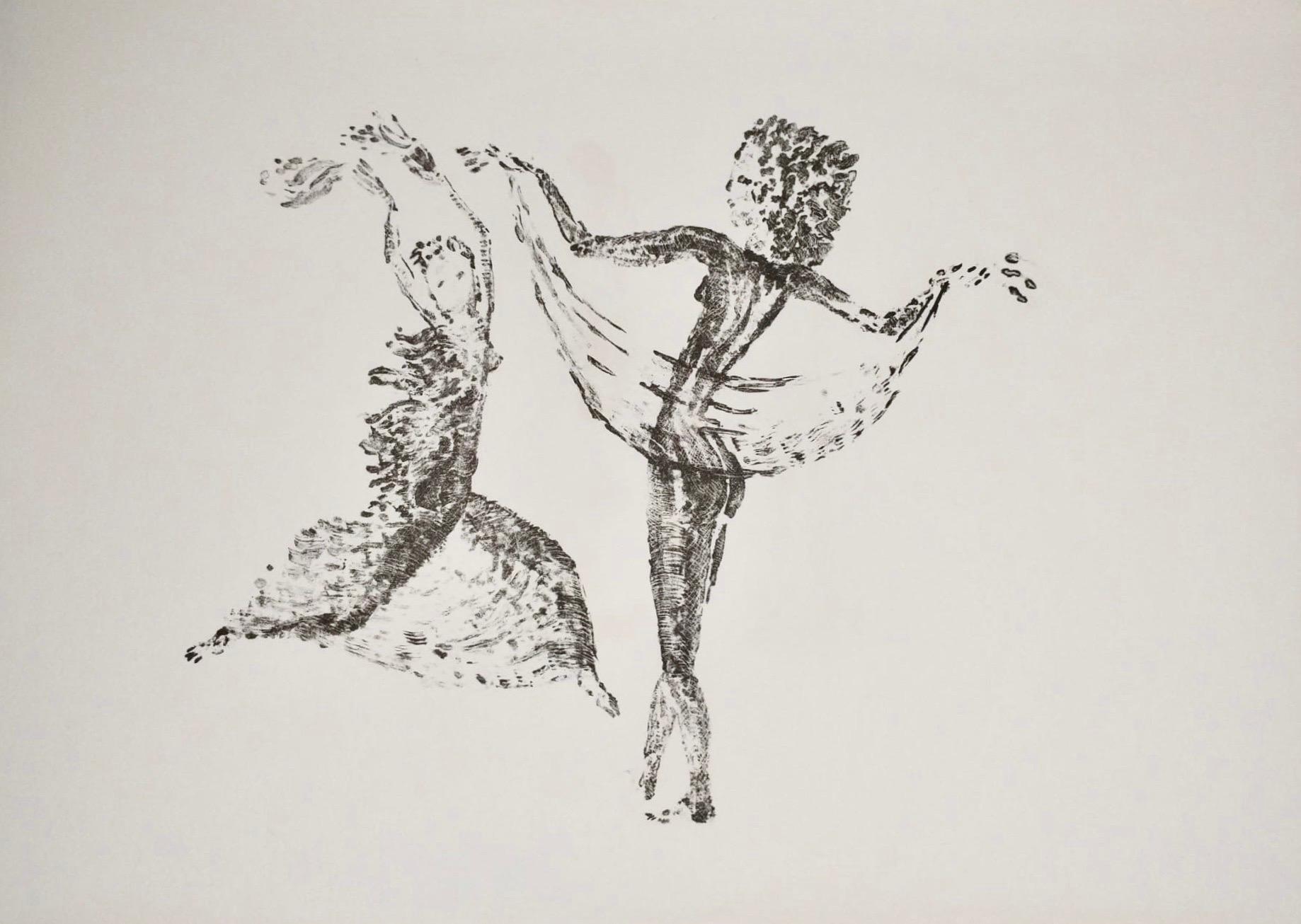Figurative Print di Apelles Fenosa - Apeles Fenosa Scultore spagnolo Mourlot Litografia Figure espressioniste astratte
