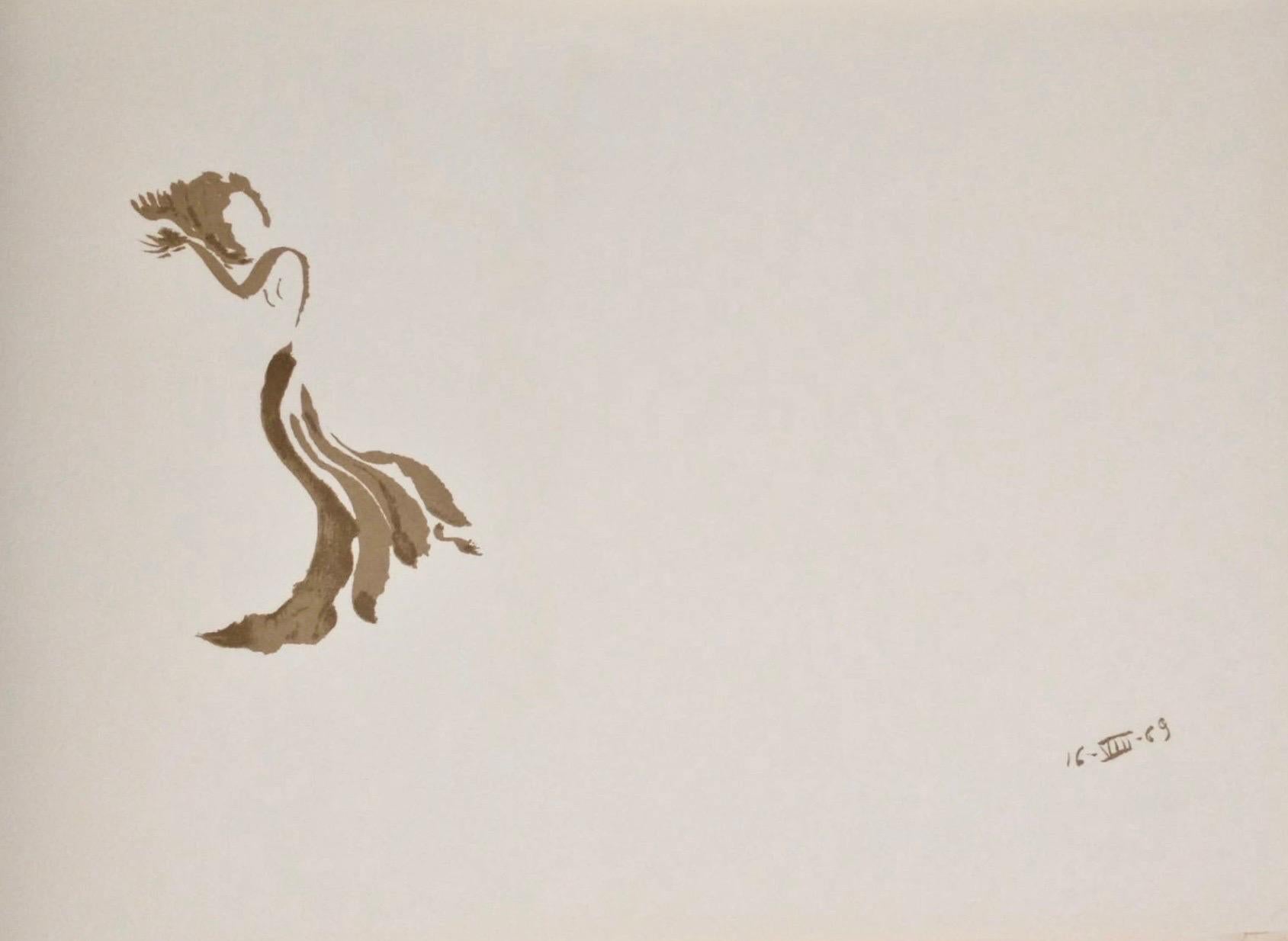 Apeles Fenosa Escultor español Mourlot Litografía Figuras expresionistas abstractas