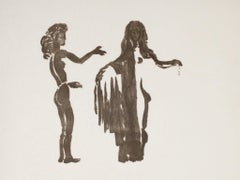 Apeles Fenosa Spanish Sculptor Mourlot Lithograph Abstract Expressionist Figures