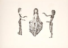 Apeles Fenosa, sculpteur espagnol Mourlot, lithographie - Figures expressionnistes abstraites