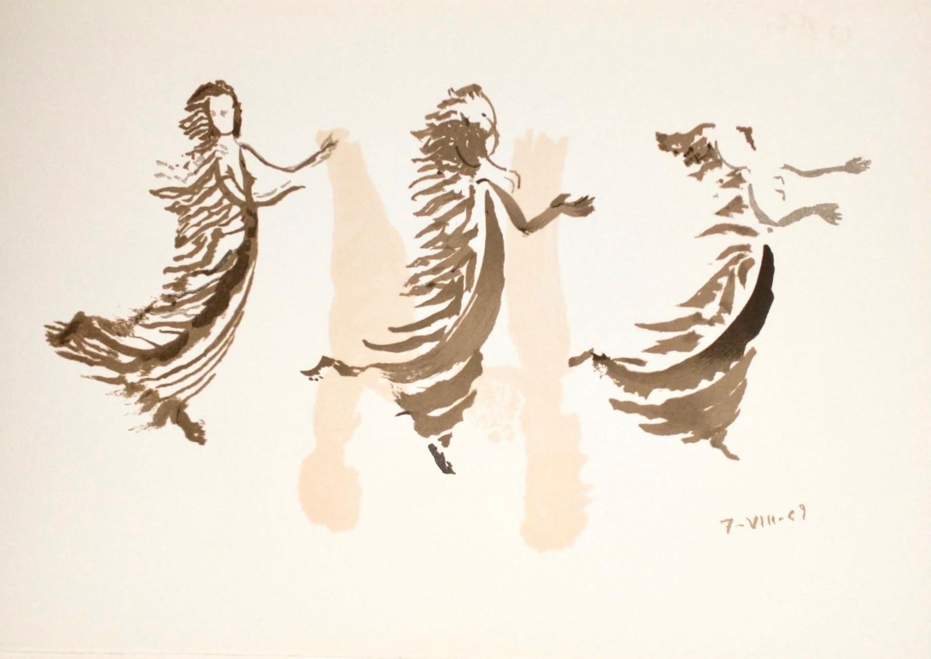 Nude Print Apelles Fenosa - Apeles Fenosa, sculpteur espagnol Mourlot, lithographie - Figures expressionnistes abstraites