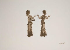 Apeles Fenosa, sculpteur espagnol Mourlot, lithographie - Figures expressionnistes abstraites