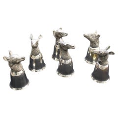 Verres à aperitifs Sculptures en métal chromé - Animaux - Production Gucci, 1970