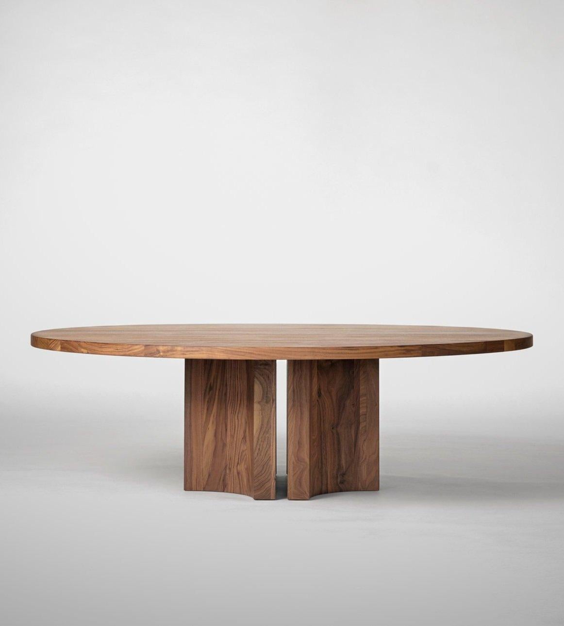 Postmoderne Aperta C1 120 Table basse ronde en noyer américain par Mokko Amsterdam en vente