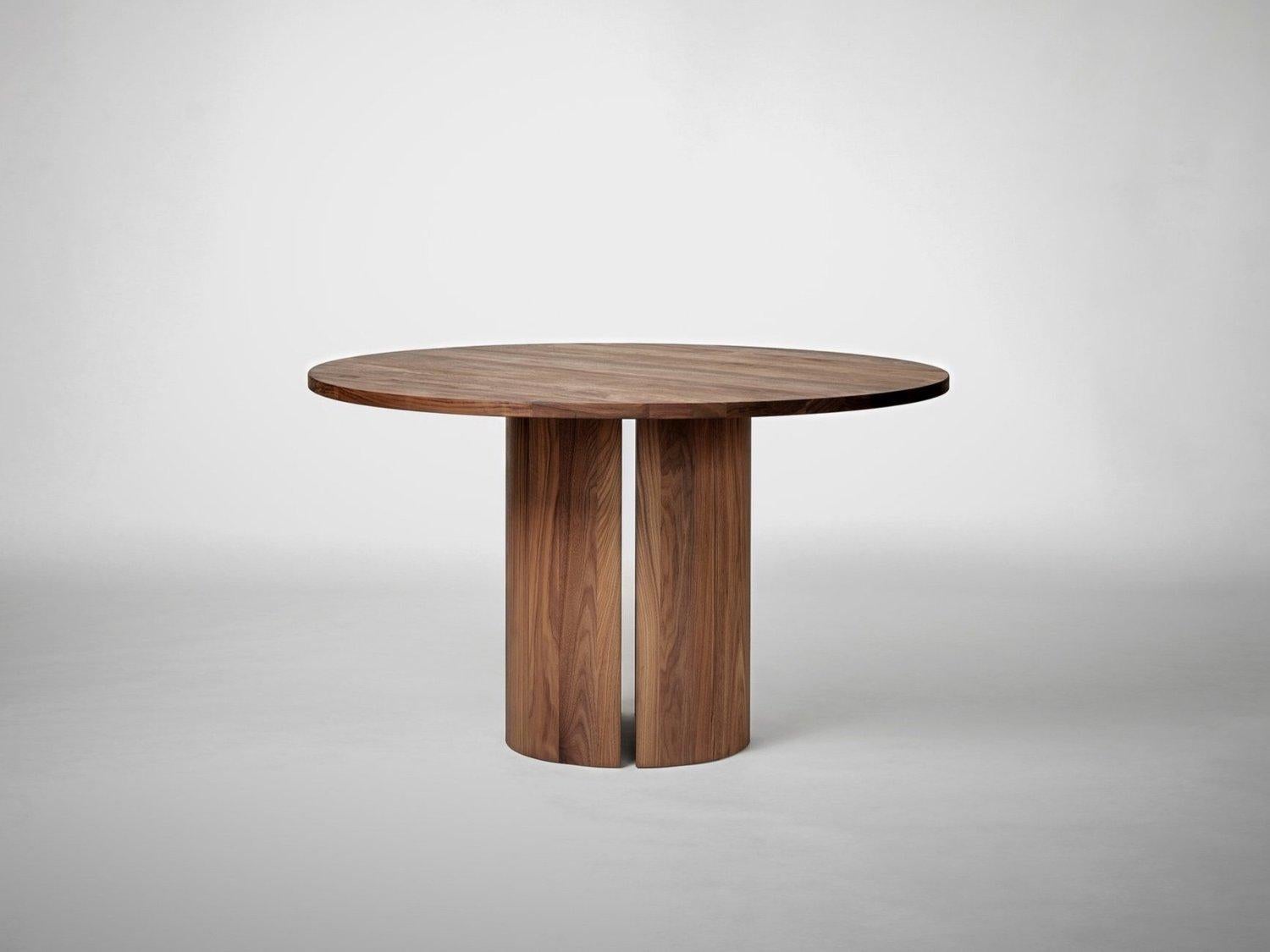 Aperta C1 120 runder esstisch aus amerikanischem nussbaum von Mokko Amsterdam (Niederländisch) im Angebot