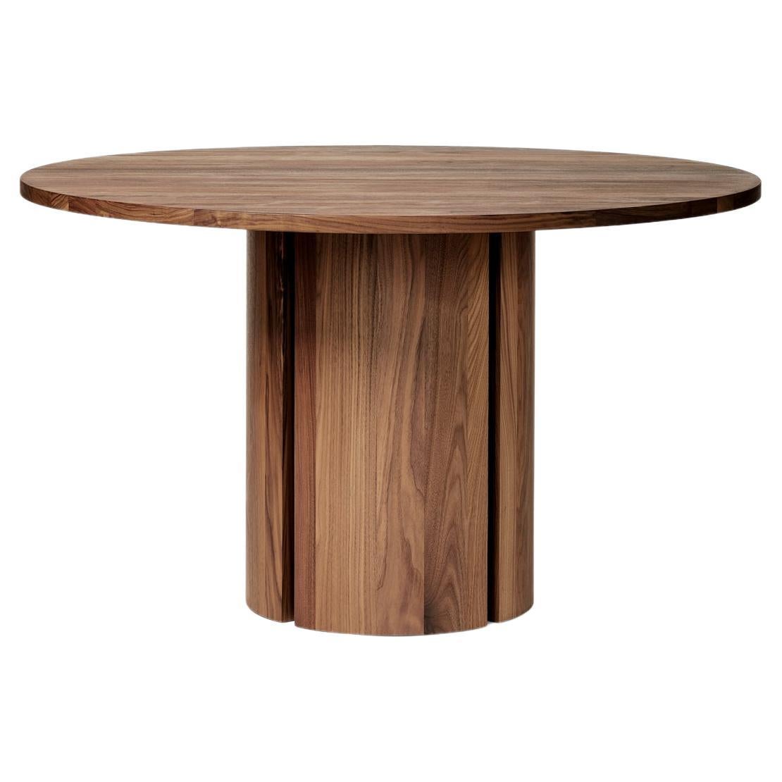 Aperta C1 120 American Walnut Round Dining Table by Mokko Amsterdam