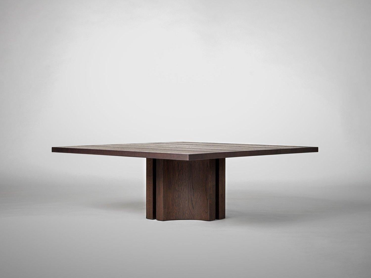 Postmoderne Aperta C1 120 Table basse carrée en noyer américain par Mokko Amsterdam en vente