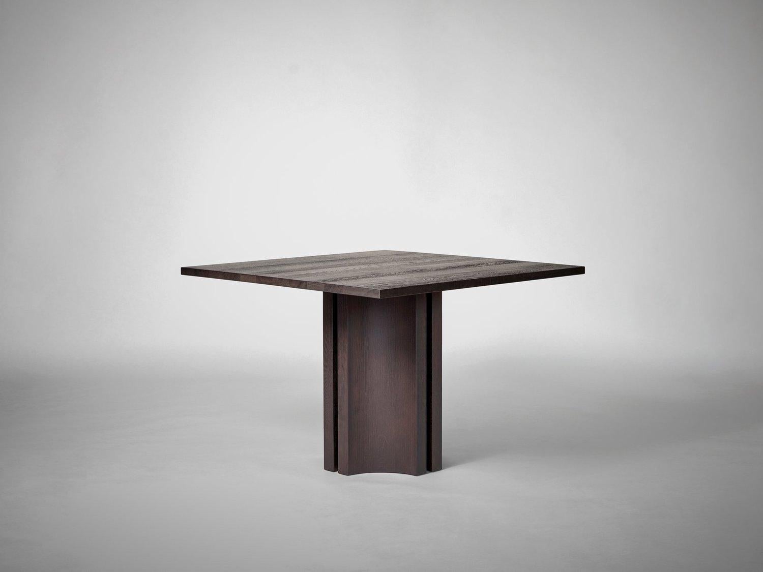 Dutch Aperta C1 120 American Walnut Square Dining Table by Mokko Amsterdam For Sale