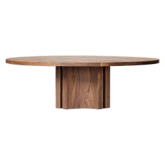 Aperta Round Coffee Table in Solid American Walnut - Design by Aad Bos for Mokko