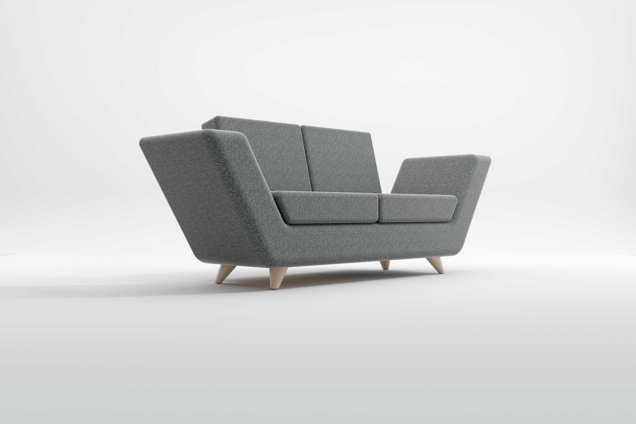 Canapé Apex 2 et 3 places, canapés scandinaves modernes fabriqués à la main avec pieds en bois Neuf - En vente à London, GB