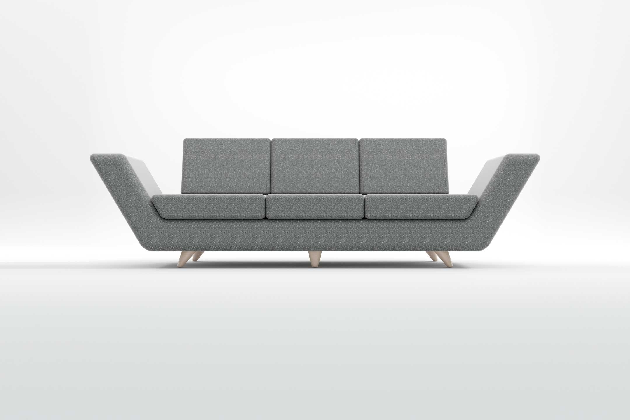 XXIe siècle et contemporain Canapé Apex 2 et 3 places, canapés scandinaves modernes fabriqués à la main avec pieds en bois en vente