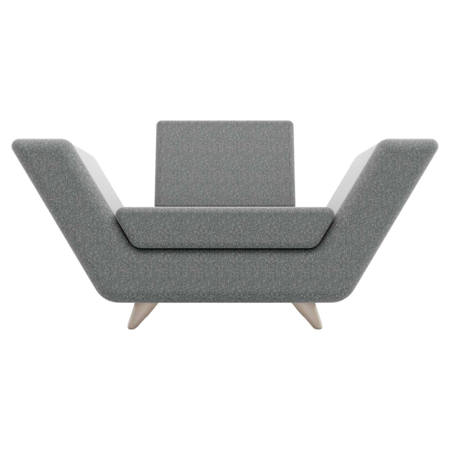 Apex Armchair - Modern Scandinavian Armchair with Wooden Legs For Sale