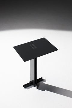 Apex Side Table, Handmade Metal, Modern Look in Black