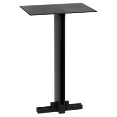 Apex Beistelltisch, handgefertigtes Metall, moderner Look in Schwarz