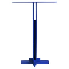Apex Side Table, Handmade Metal, Modern Look in Blue 
