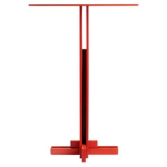 Apex Side Table, Handmade Metal, Modern Look in Red 