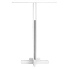 Apex Side Table, Handmade Metal, Modern Look in White