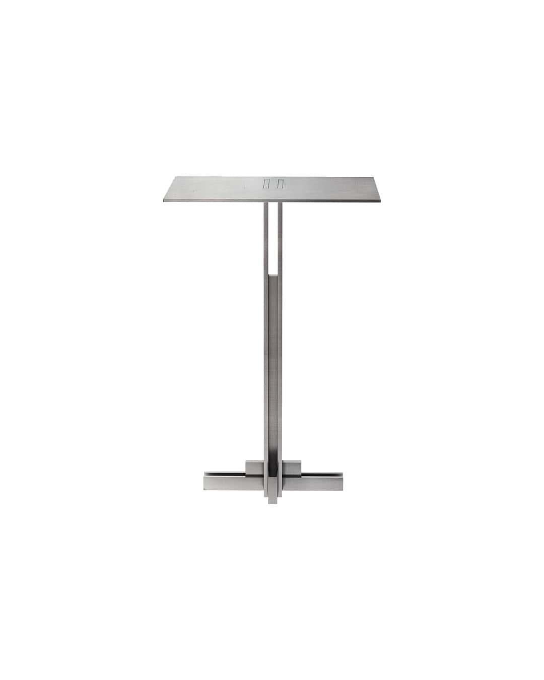 Hand-Crafted Apex Side Table, Handmade Metal, Modern Look, Stainless Steel For Sale