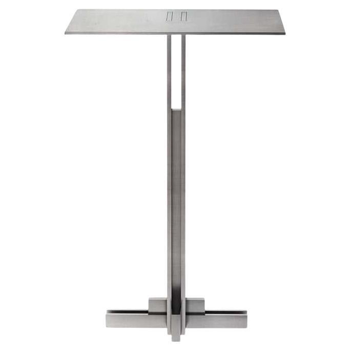 Apex Side Table, Handmade Metal, Modern Look, Stainless Steel For Sale