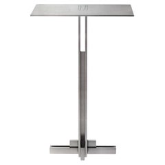 Table d'appoint Apex, métal fait main, look moderne, acier inoxydable