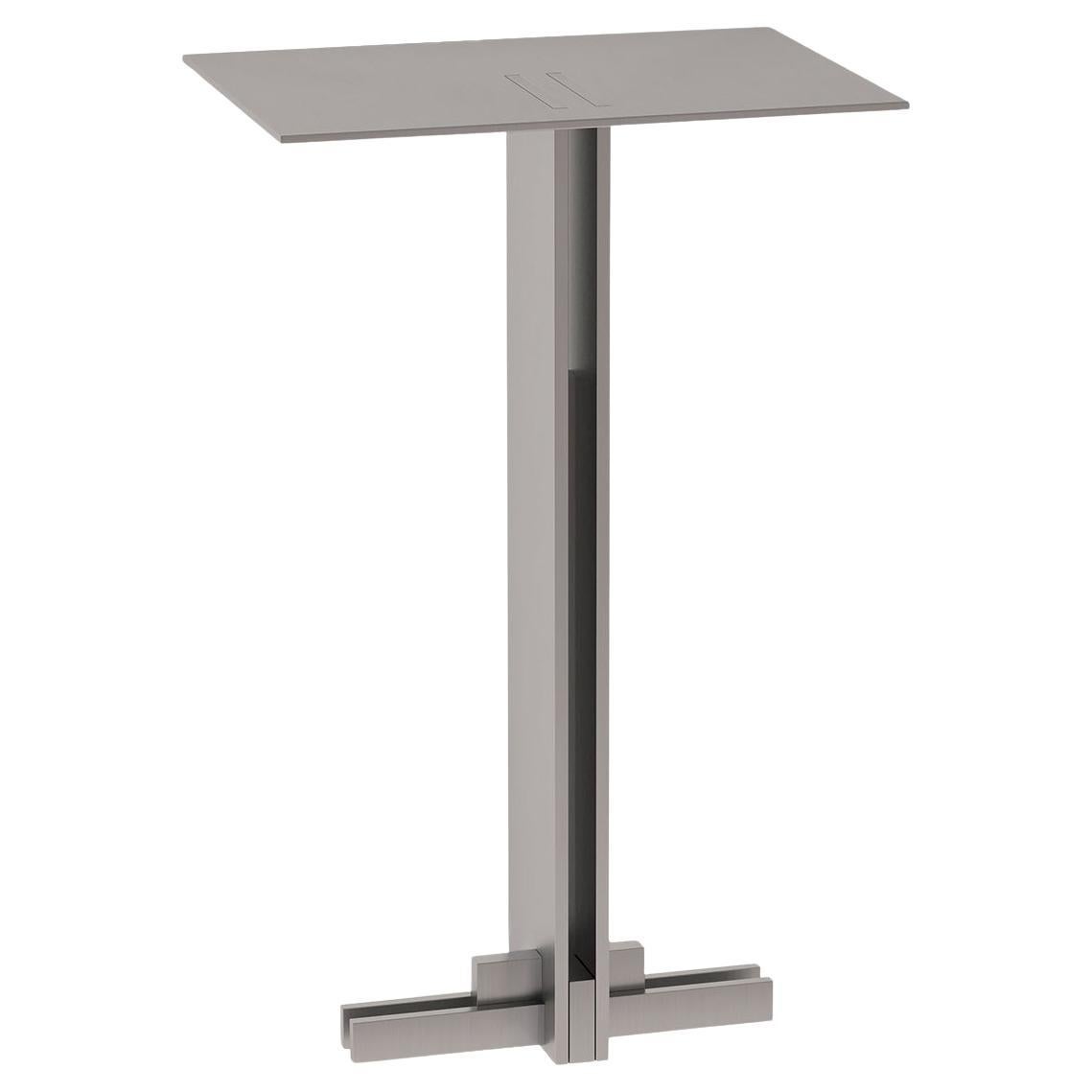 Mesa Auxiliar Apex, Metal Hecho a Mano, Aspecto Moderno, Acero Inoxidable