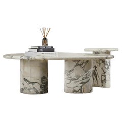 Table centrale Apfel en Arabescato Table