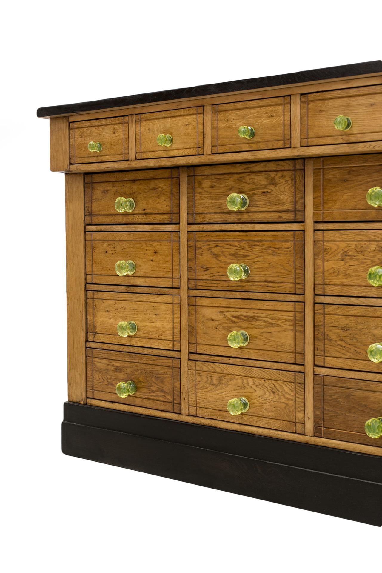 Apothecary Chest of Drawers, Solid Oak, Late 19th Century 2