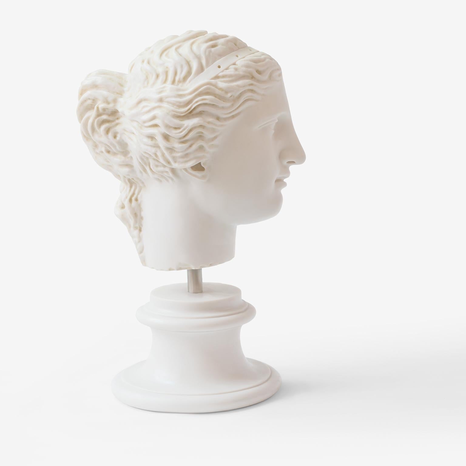 Contemporary Aphrodite Bust  Statue Made with Compressed Marble Powder, 'Louvre Museum' For Sale