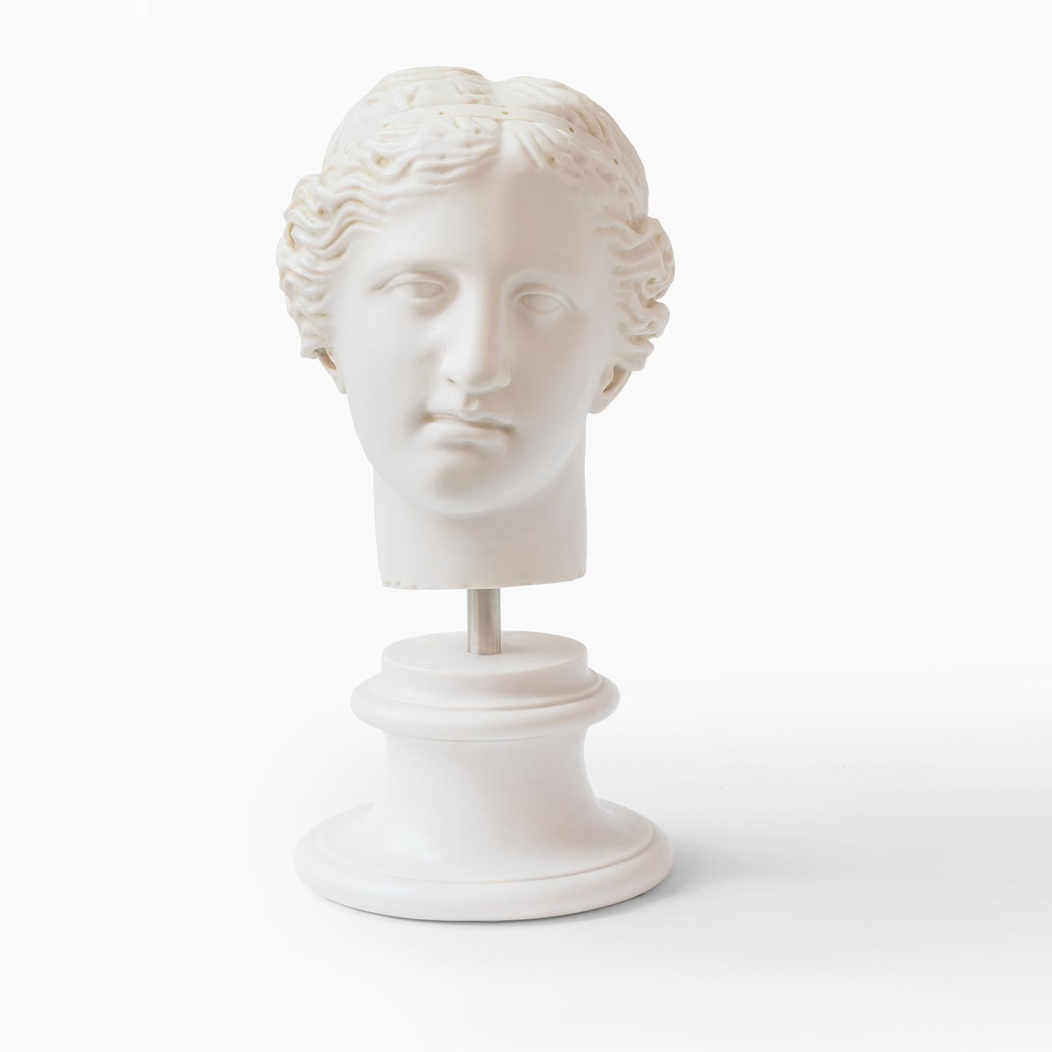 Statuary Marble Aphrodite Bust  Statue Made with Compressed Marble Powder, 'Louvre Museum' For Sale