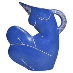 Afrodita Forma Desnuda en Azul