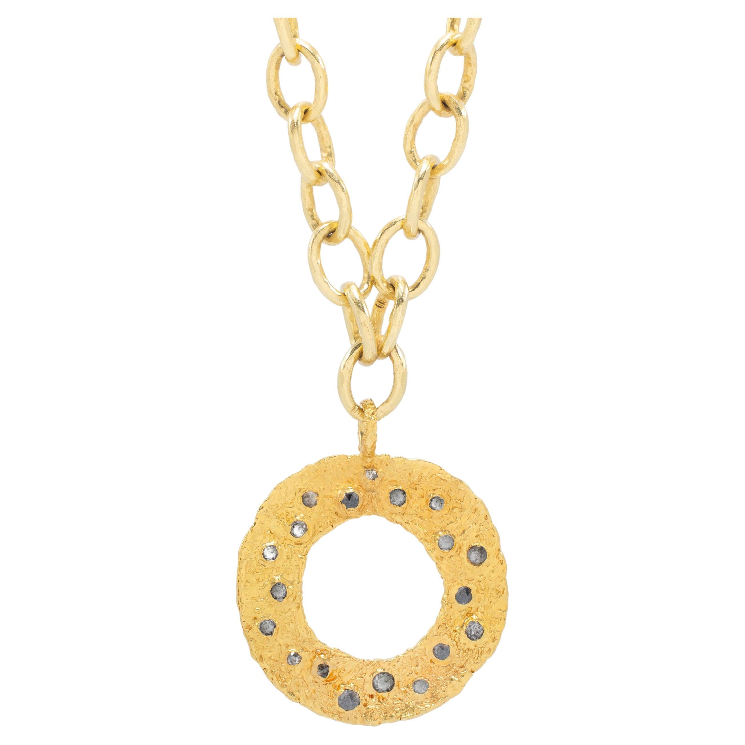 Aphrodite Salz und Pfeffer Diamant-Anhänger, von Tagili im Angebot