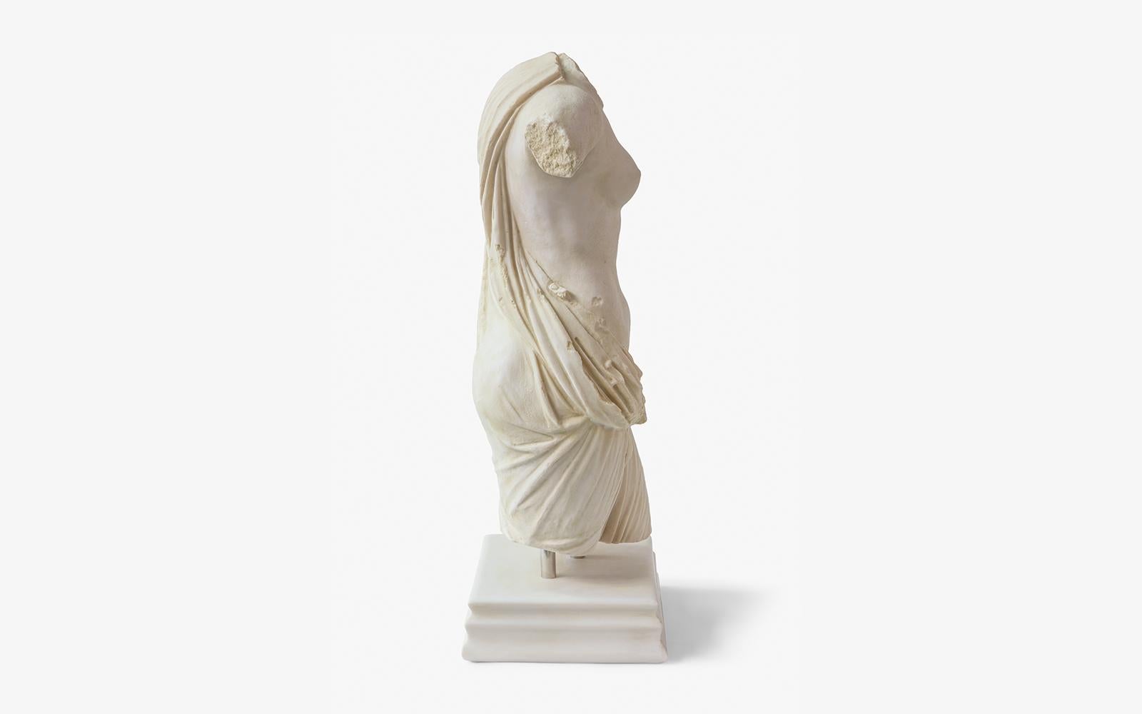Metal Aphrodite Torso Statue Compressed Marble Powder 'Ephesus Museum' Sculpture For Sale