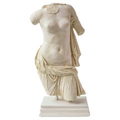 Estatua del Torso de Afrodita Polvo de Mármol Comprimido 'Museo de Éfeso' Escultura