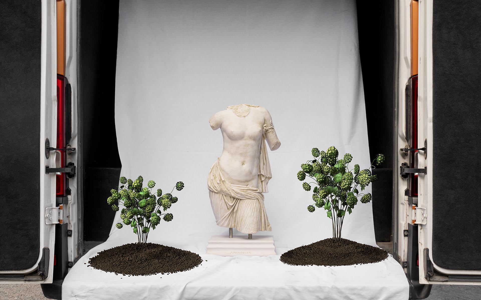 Metal Aphrodite Torso Statue Ephesus Museum Figur Replica Compressed Marble Powder For Sale