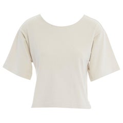 APIECE APART NEW YORK light cream cotton short sleeve cropped top XS