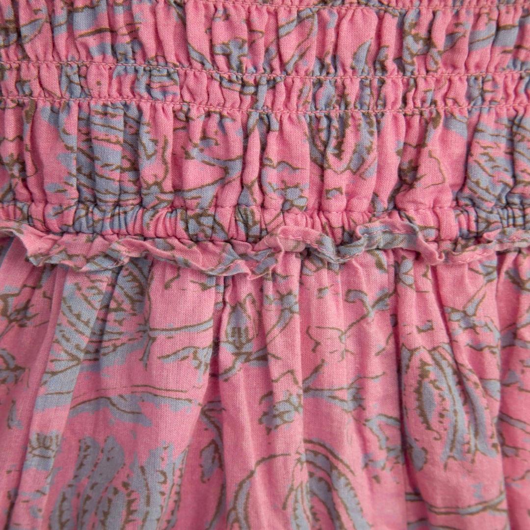 Marrone Apiece Apart - Vestito midi rosa con stampa floreale, taglia S