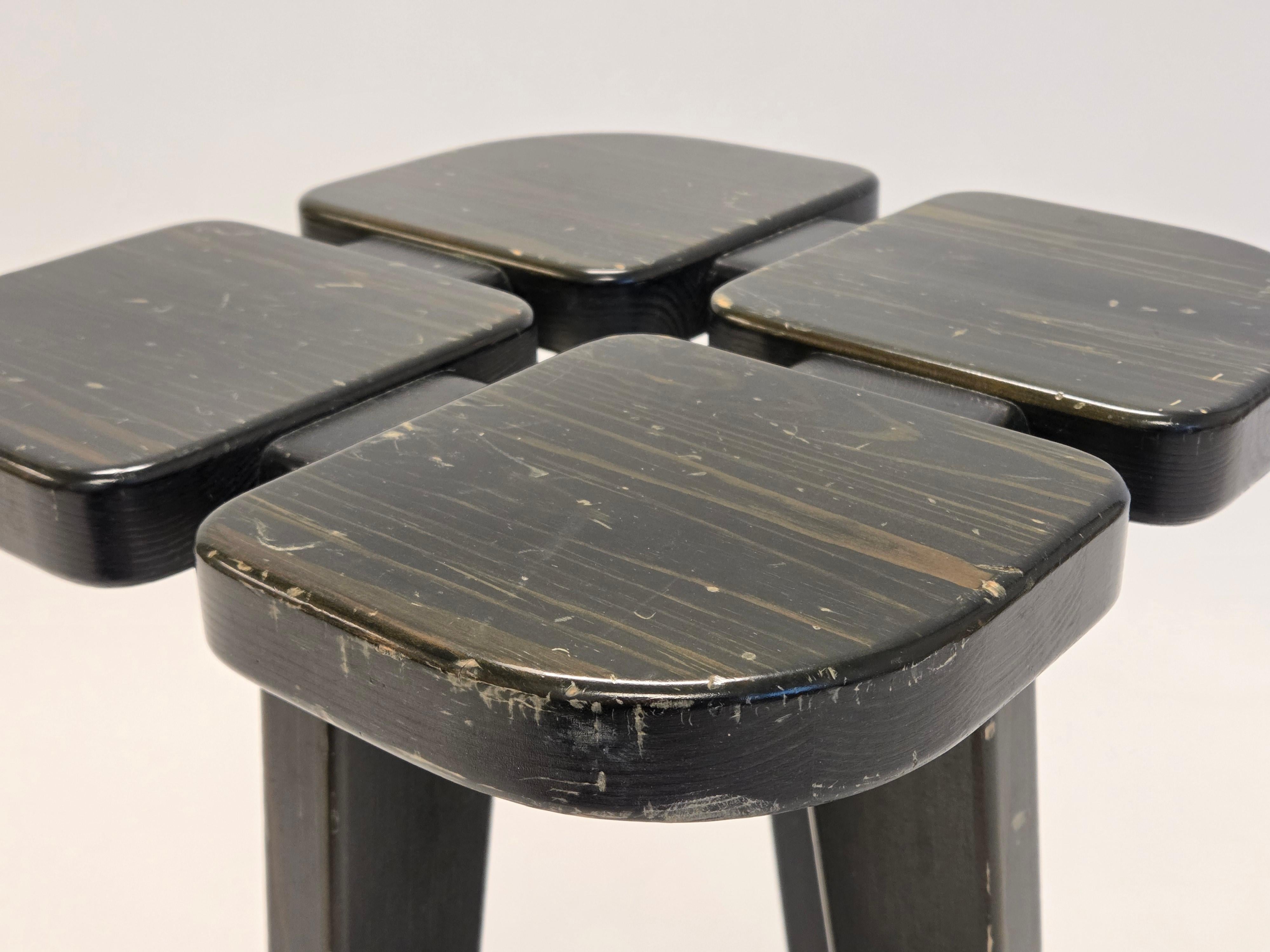 Pine Apila Stool by Rauni Peippo for Stockmann, 1950s, Finland For Sale