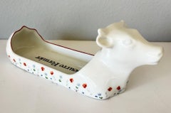 Apilco French Porcelain Cow-Form Butter Dish “Beurre Fermier"