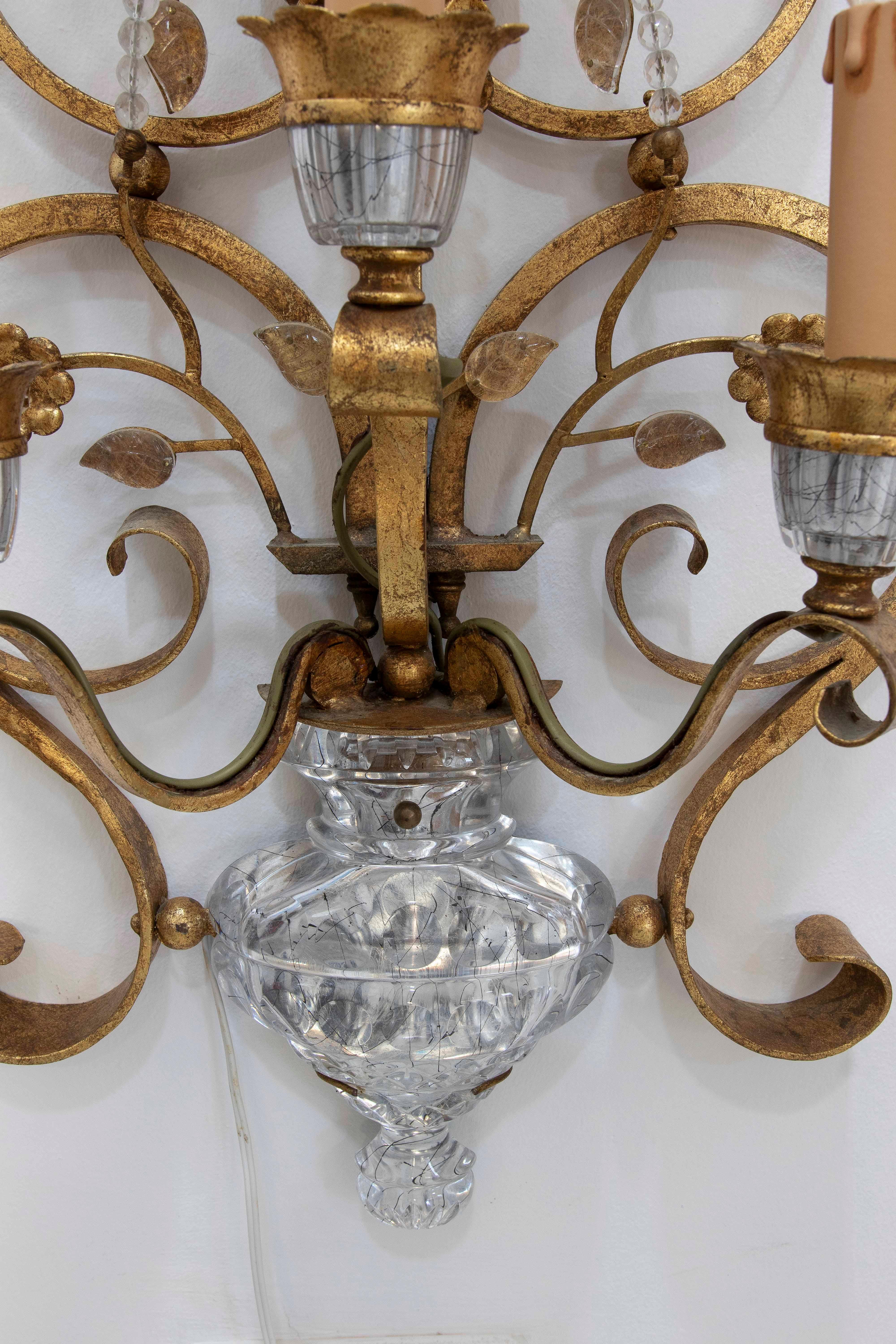 1950s Maison Bagues Italian Wall Sconce For Sale 6