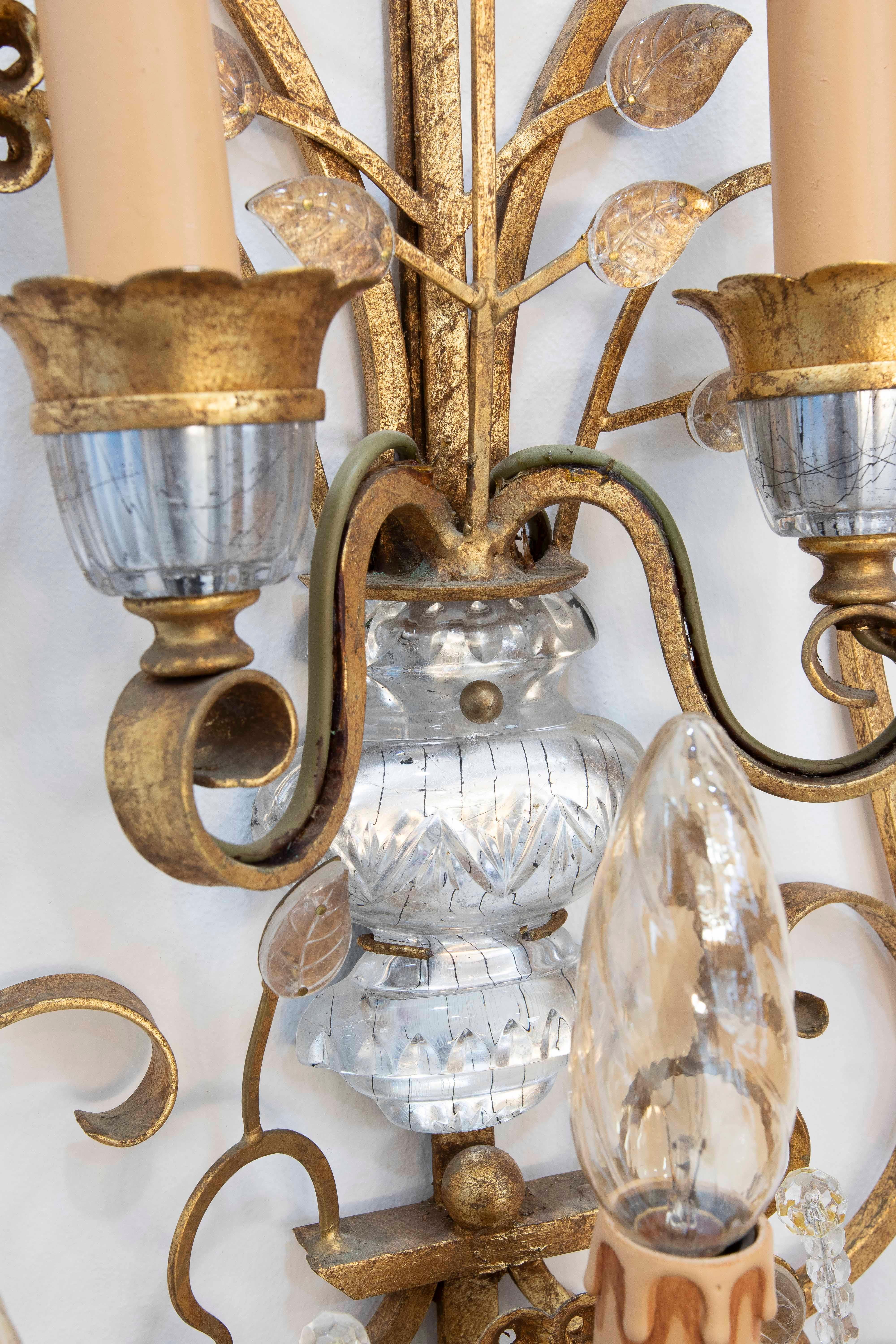 1950s Maison Bagues Italian Wall Sconce For Sale 9