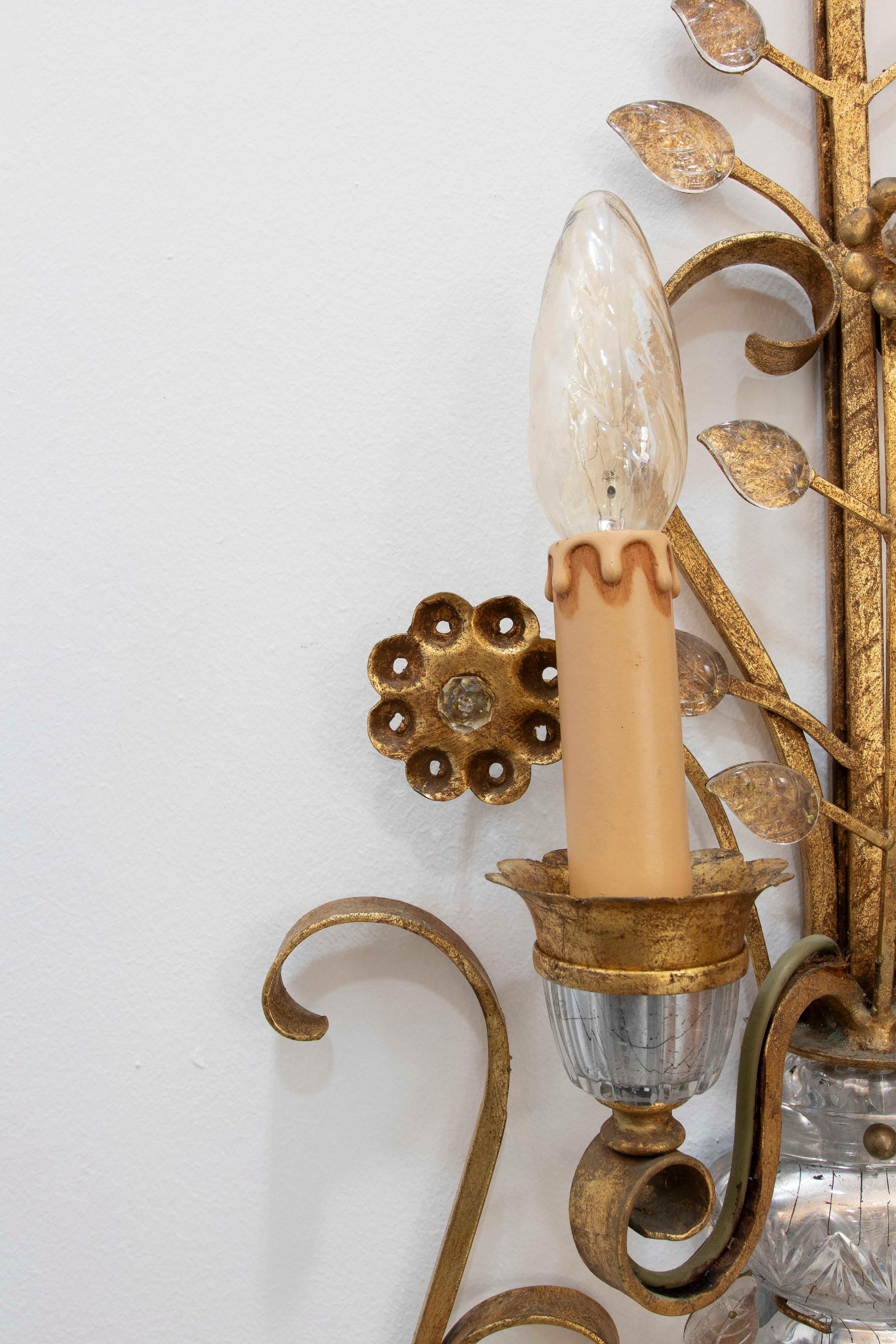 1950s Maison Bagues Italian Wall Sconce For Sale 1